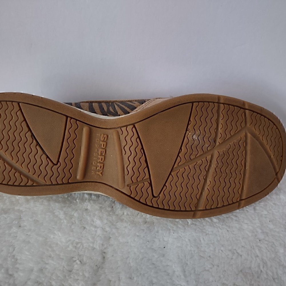 Sperry Top-Sider Leather Upper Boat Shoes Loafers With Zebra Print Size 6.5 M - Picture 14 of 16
